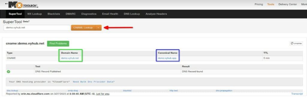 Use a CNAME Checking Tool | VyHub Blog Inside Creative